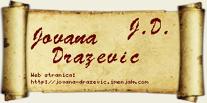 Jovana Dražević vizit kartica
